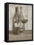 Black and White Wine Series I-Jennifer Goldberger-Framed Stretched Canvas