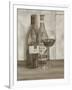 Black and White Wine Series I-Jennifer Goldberger-Framed Art Print