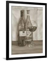 Black and White Wine Series I-Jennifer Goldberger-Framed Art Print