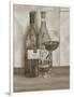 Black and White Wine Series I-Jennifer Goldberger-Framed Art Print