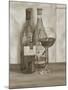 Black and White Wine Series I-Jennifer Goldberger-Mounted Art Print