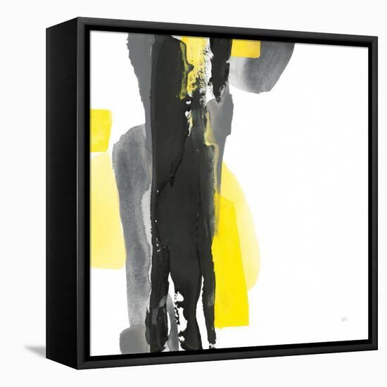 Black and Yellow II v2-Chris Paschke-Framed Stretched Canvas