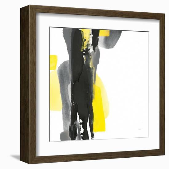 Black and Yellow II v2-Chris Paschke-Framed Art Print