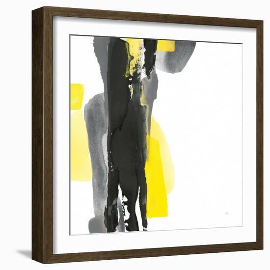 Black and Yellow II v2-Chris Paschke-Framed Art Print