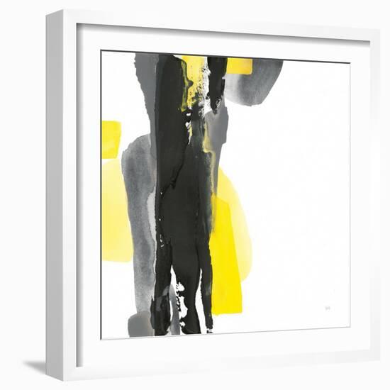 Black and Yellow II v2-Chris Paschke-Framed Art Print