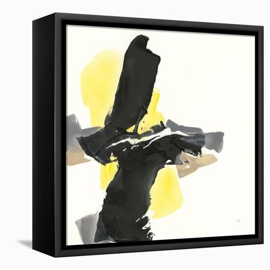 Black and Yellow IV-Chris Paschke-Framed Stretched Canvas