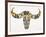 Black and Yellow Water Buffalo Skull-Cat Coquillette-Framed Giclee Print