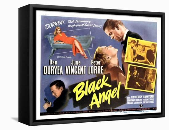 Black Angel, Peter Lorre, June Vincent, Dan Duryea on Poster Art, 1946-null-Framed Stretched Canvas