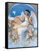 Black Angel with Dove-unknown Chiu-Framed Stretched Canvas