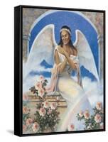 Black Angel with Rainbow-unknown Chiu-Framed Stretched Canvas