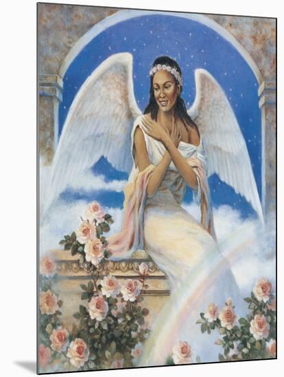 Black Angel with Rainbow-unknown Chiu-Mounted Art Print