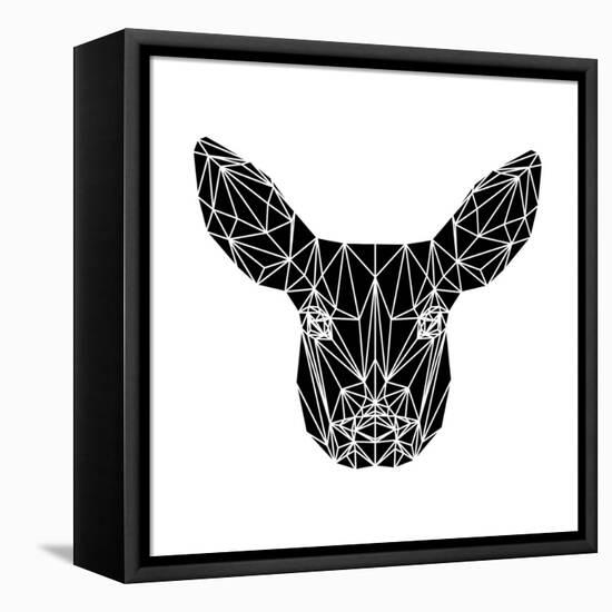 Black Baby Deer-Lisa Kroll-Framed Stretched Canvas