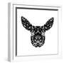 Black Baby Deer-Lisa Kroll-Framed Art Print