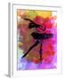 Black Ballerina Watercolor-Irina March-Framed Art Print