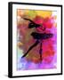 Black Ballerina Watercolor-Irina March-Framed Art Print