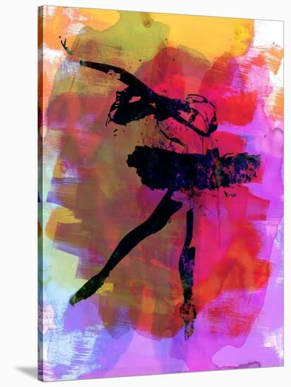 Black Ballerina Watercolor-Irina March-Stretched Canvas