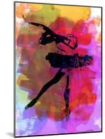 Black Ballerina Watercolor-Irina March-Mounted Art Print