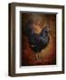 Black Bantam Chicken-Jai Johnson-Framed Giclee Print