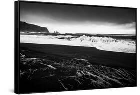 Black Beach-Philippe Sainte-Laudy-Framed Stretched Canvas