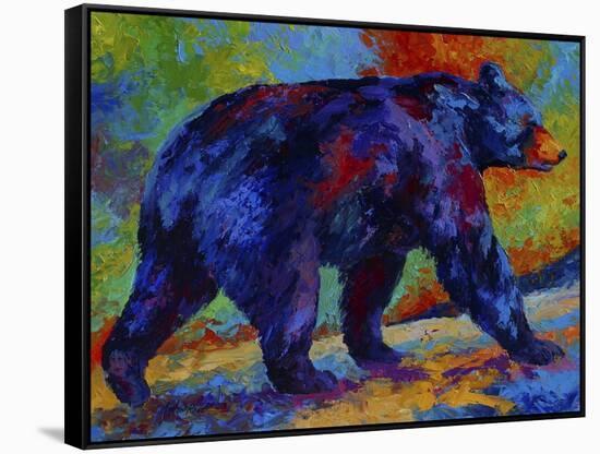 Black Bear 3-Marion Rose-Framed Stretched Canvas