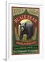 Black Bear Ale - Vintage Sign-Lantern Press-Framed Art Print