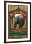 Black Bear Ale - Vintage Sign-Lantern Press-Framed Art Print