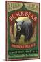 Black Bear Ale - Vintage Sign-Lantern Press-Mounted Art Print