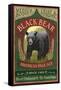 Black Bear Ale - Vintage Sign-Lantern Press-Framed Stretched Canvas