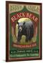 Black Bear Ale - Vintage Sign-Lantern Press-Framed Art Print