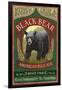 Black Bear Ale - Vintage Sign-Lantern Press-Framed Art Print