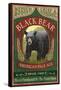 Black Bear Ale - Vintage Sign-Lantern Press-Framed Stretched Canvas