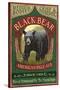 Black Bear Ale - Vintage Sign-Lantern Press-Stretched Canvas