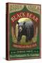 Black Bear Ale - Vintage Sign-Lantern Press-Stretched Canvas