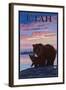Black Bear and Cub - Utah-Lantern Press-Framed Art Print