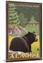Black Bear In Forest, Denali National Park, Alaska-null-Mounted Poster