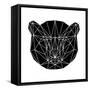 Black Bear Polygon-Lisa Kroll-Framed Stretched Canvas