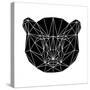 Black Bear Polygon-Lisa Kroll-Stretched Canvas