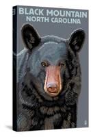 Black Bear Up Close - Black Mountain, North Carolina-Lantern Press-Stretched Canvas