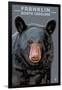Black Bear Up Close - Franklin, North Carolina-Lantern Press-Framed Art Print