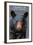 Black Bear Up Close - Franklin, North Carolina-Lantern Press-Framed Art Print