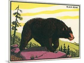 Black Bear-null-Mounted Art Print