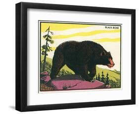 Black Bear-null-Framed Art Print