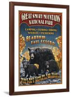 Black Bears - Great Smoky Mountain National Park, Tennessee-Lantern Press-Framed Art Print