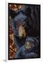 Black Bears - Paper Mosaic-Lantern Press-Framed Art Print