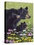 Black Bears-Fred Szatkowski-Stretched Canvas