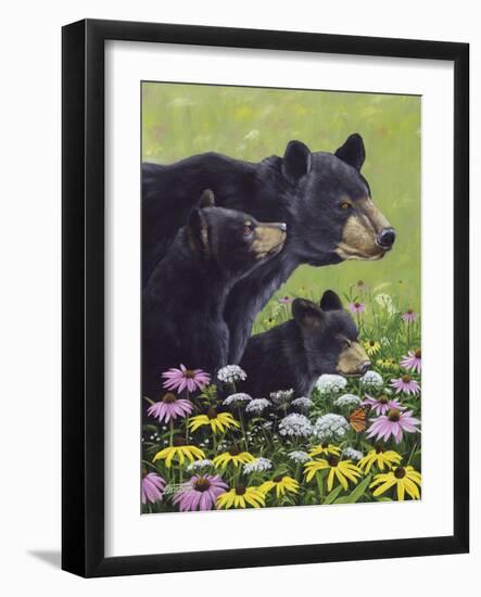 Black Bears-Fred Szatkowski-Framed Art Print