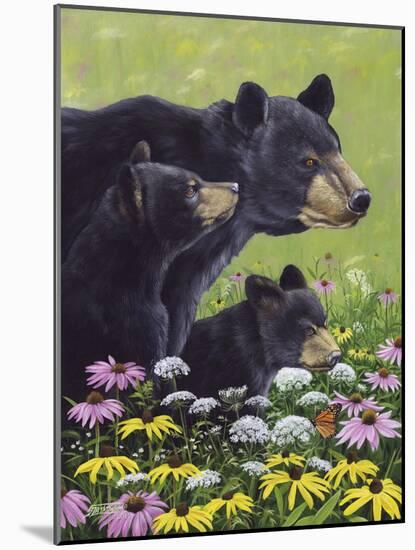 Black Bears-Fred Szatkowski-Mounted Art Print