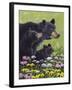 Black Bears-Fred Szatkowski-Framed Art Print