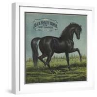 Black Beauty Brand - William Hills, California - Citrus Crate Label-Lantern Press-Framed Art Print