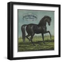 Black Beauty Brand - William Hills, California - Citrus Crate Label-Lantern Press-Framed Art Print